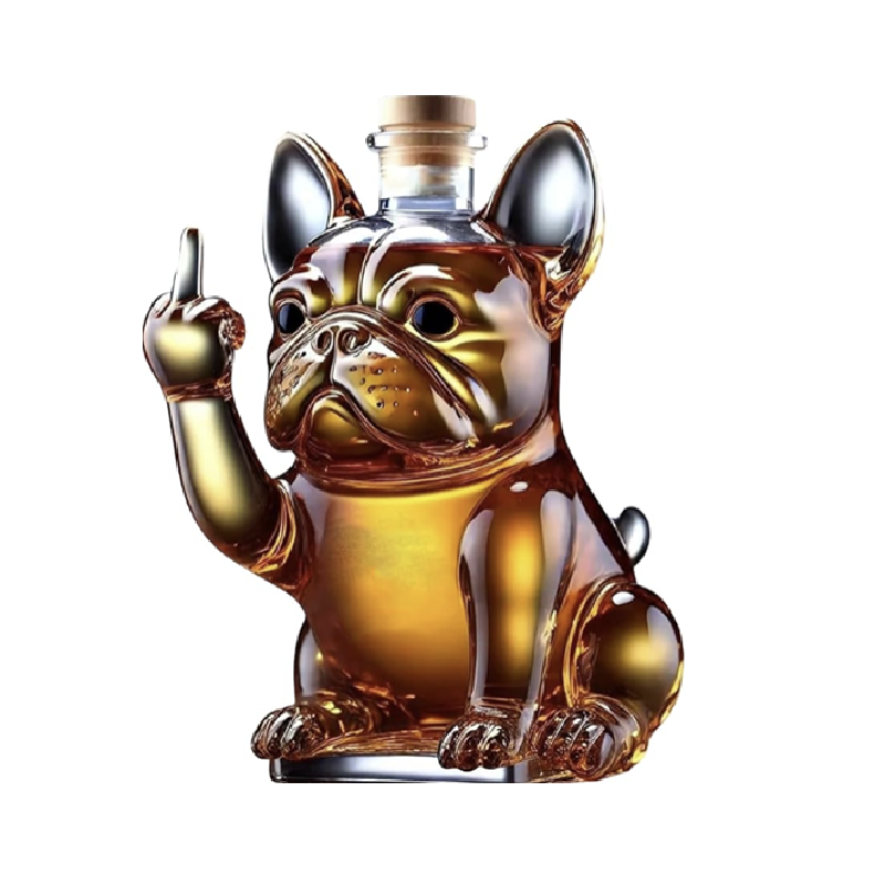 Mittelfinger Whiskey Glaskaraffe Bulldog