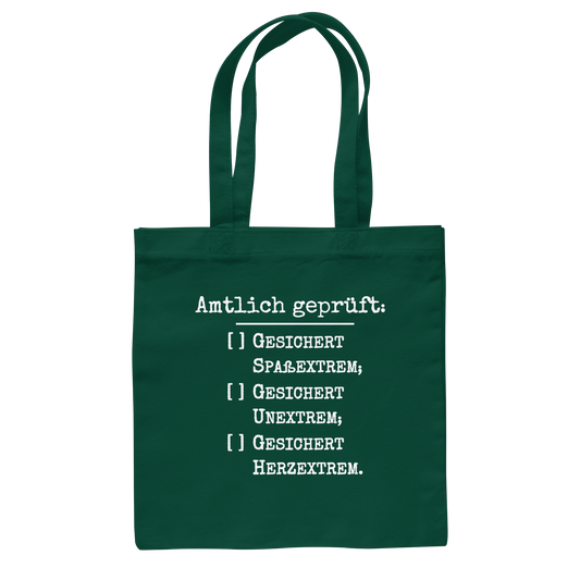 Amtlich geprüft, dennoch unklar, jedoch gesichert extreme Tasche