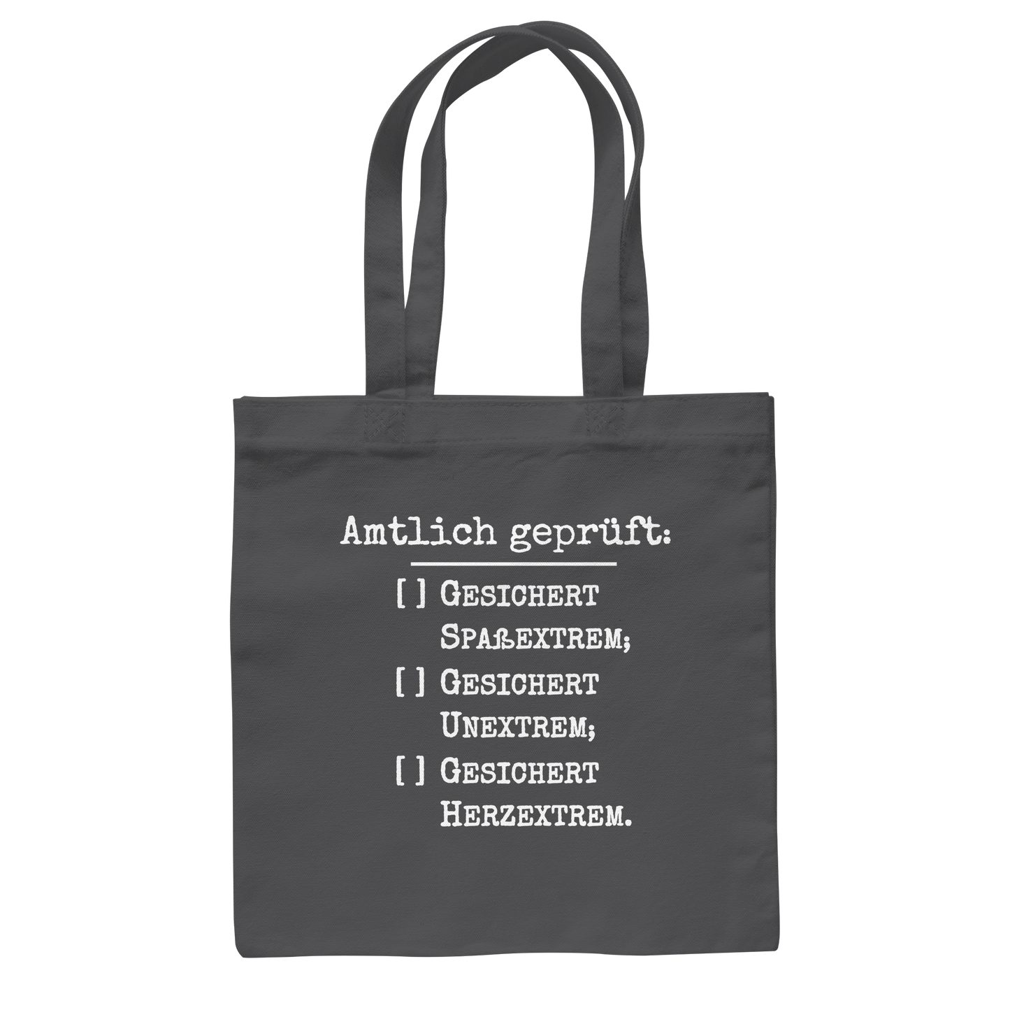 Amtlich geprüft, dennoch unklar, jedoch gesichert extreme Tasche