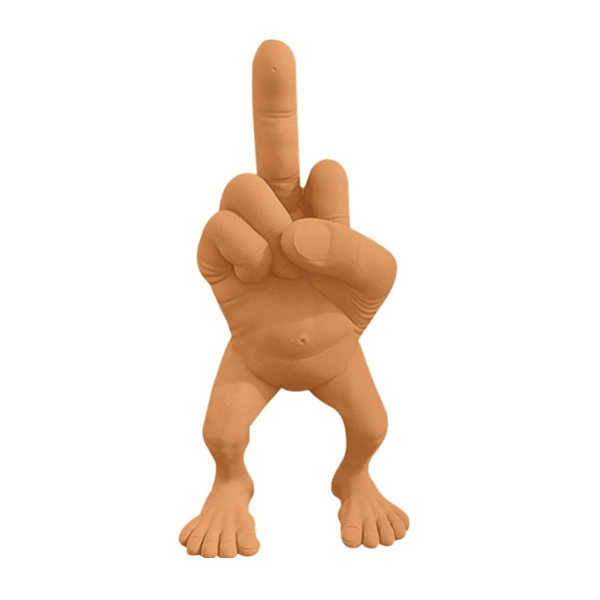 Mittelfinger mit Beinen Statue