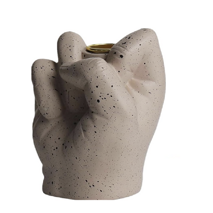 Mittelfinger Kerzenhalter - Weiß
