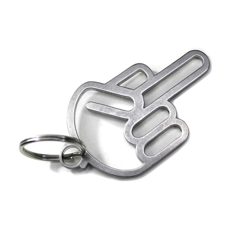 Mittelfinger Metal Schlüsselanhänger