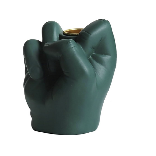 Mittelfinger Kerzenhalter - Grün