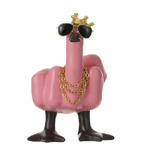 Mittelfinger Ente Statue Deko - Pink