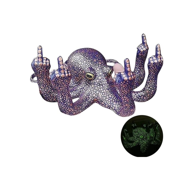 Fluoreszierender Mittelfinger Tintenfisch