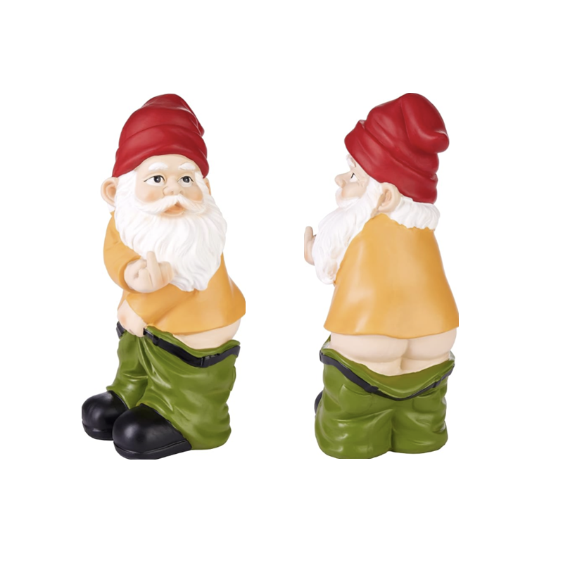 Mittelfinger Gartenzwerg - mit nacktem Po