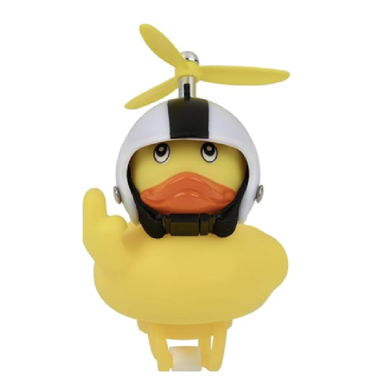 Mittelfinger Badewannenente - Propellerhelm