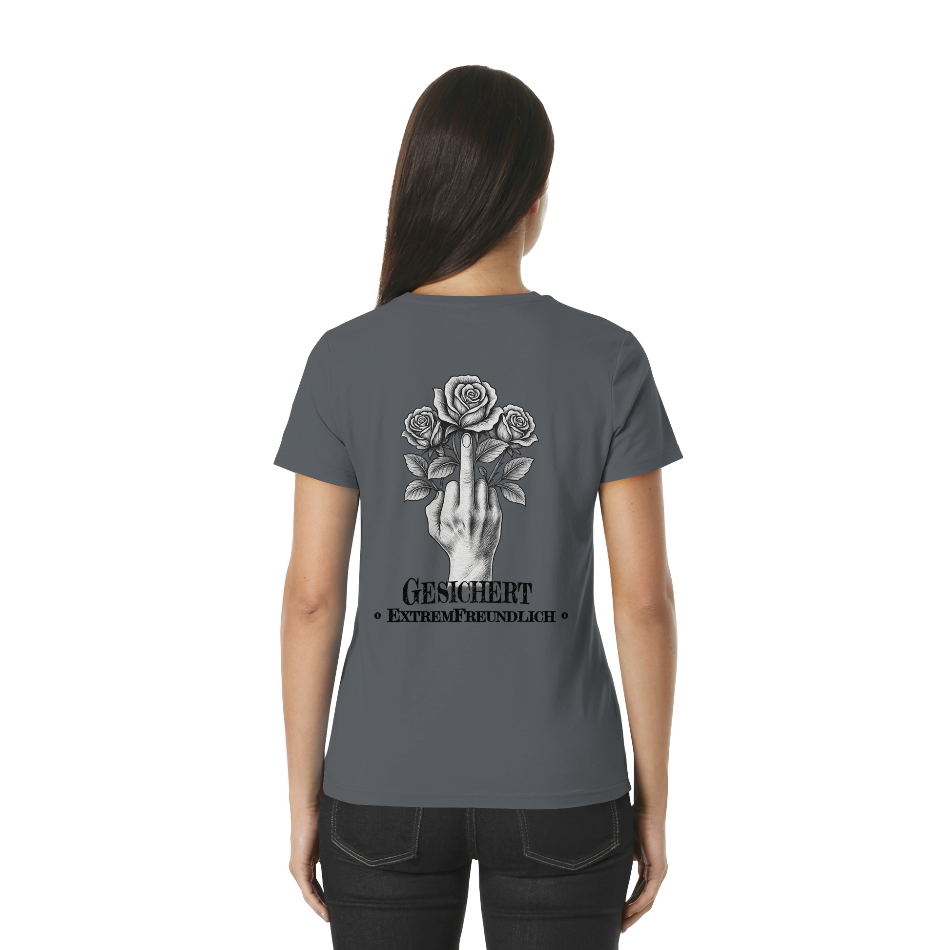 ExtremFreundlich Damen T-Shirt | Mittelfinger Shirt tailliert & sarkastisch