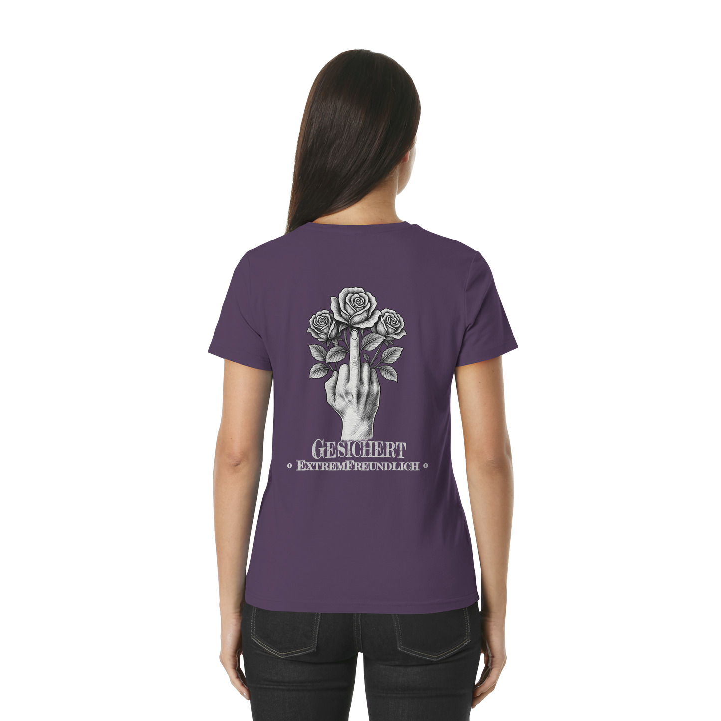 ExtremFreundlich Damen T-Shirt | Mittelfinger Shirt tailliert & sarkastisch