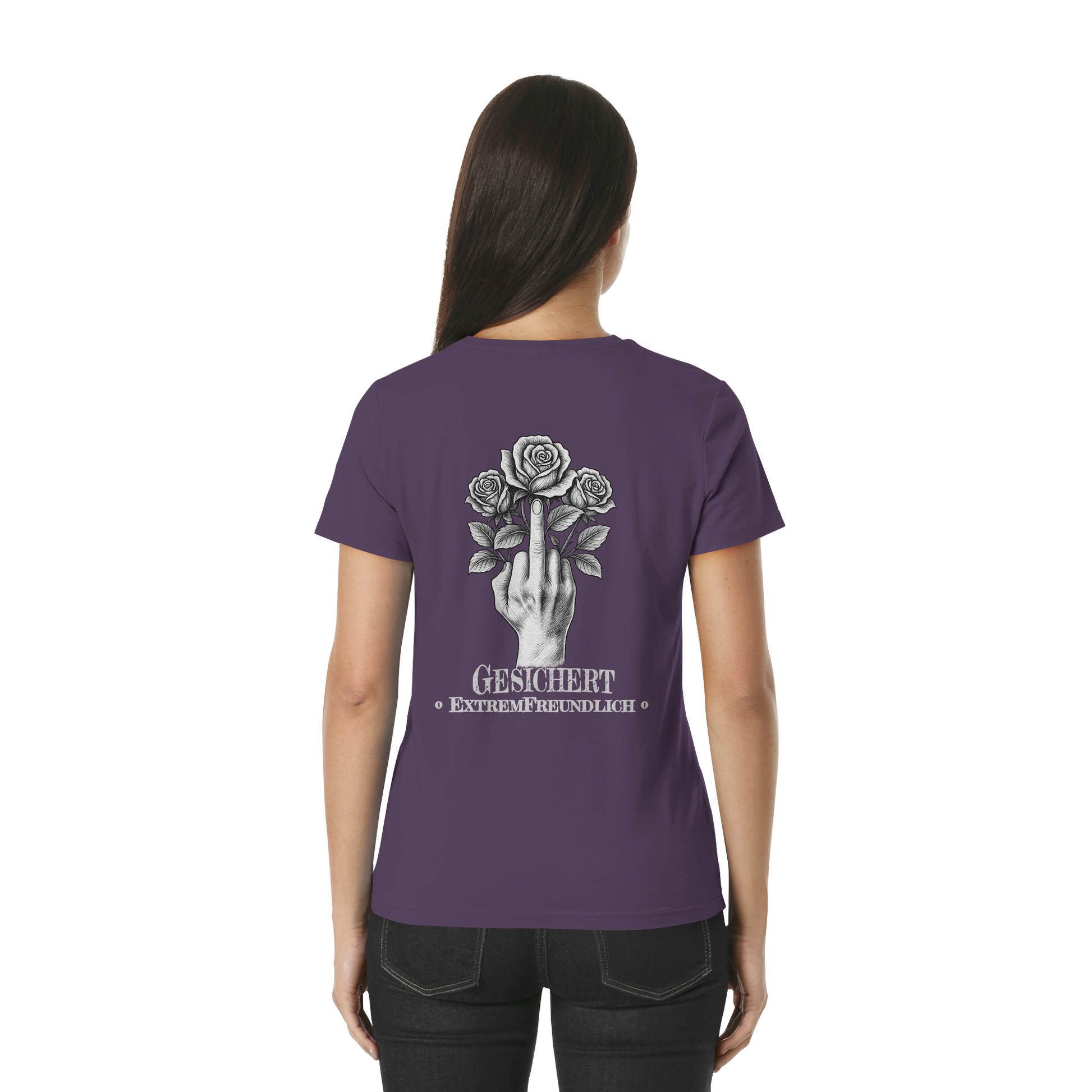 ExtremFreundlich Damen T-Shirt | Mittelfinger Shirt tailliert & sarkastisch