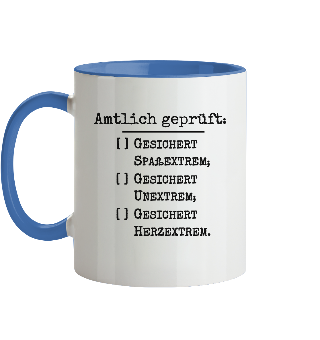 Amtlich geprüft, dennoch unklar, jedoch gesichert extreme Tasse