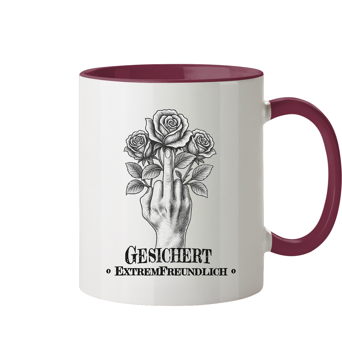 ExtremFreundlich Mittelfinger Tasse | Sarkastischer Kaffeebecher