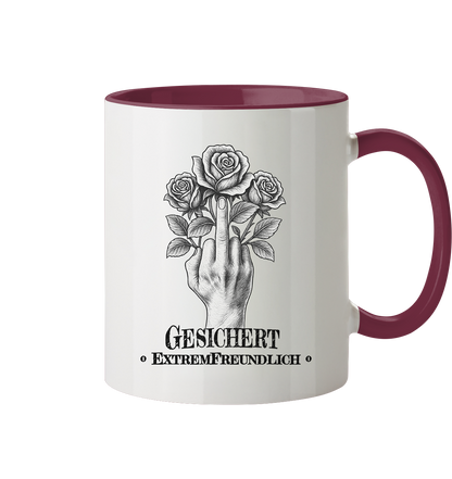 ExtremFreundlich Mittelfinger Tasse | Sarkastischer Kaffeebecher