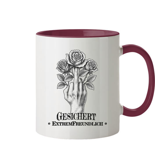 ExtremFreundlich Mittelfinger Tasse | Sarkastischer Kaffeebecher